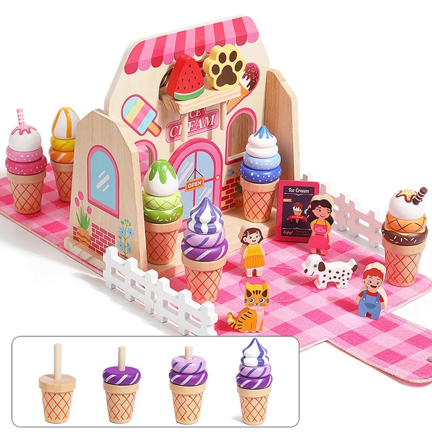 Wooden Ice Cream Toy Set
