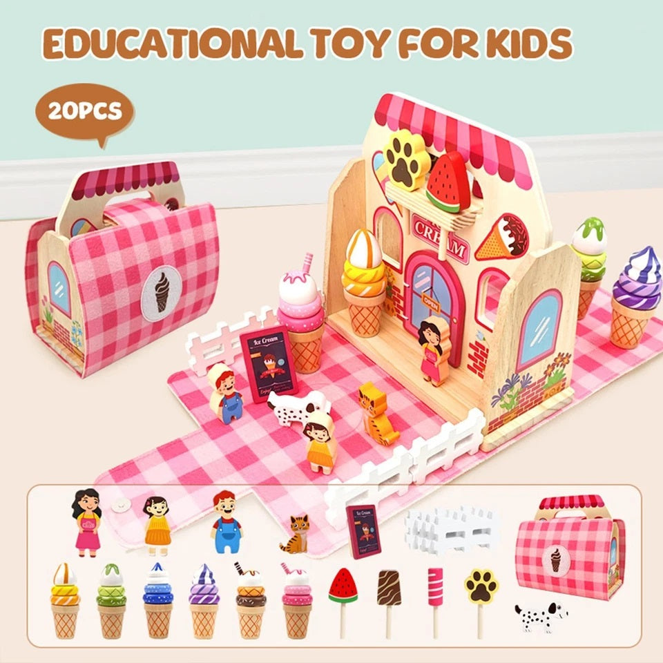 Wooden Ice Cream Toy Set