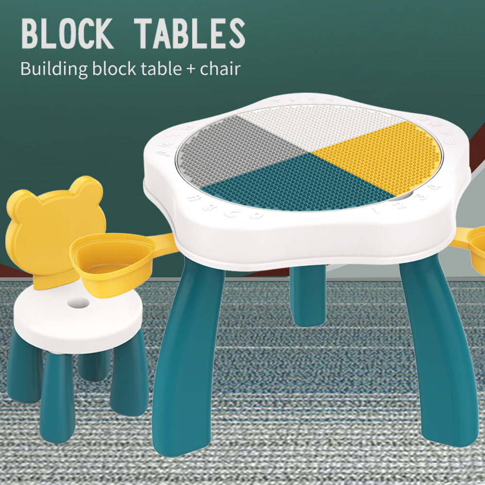 2 in 1 Kids Activity Table (160pcs bricks incl.)