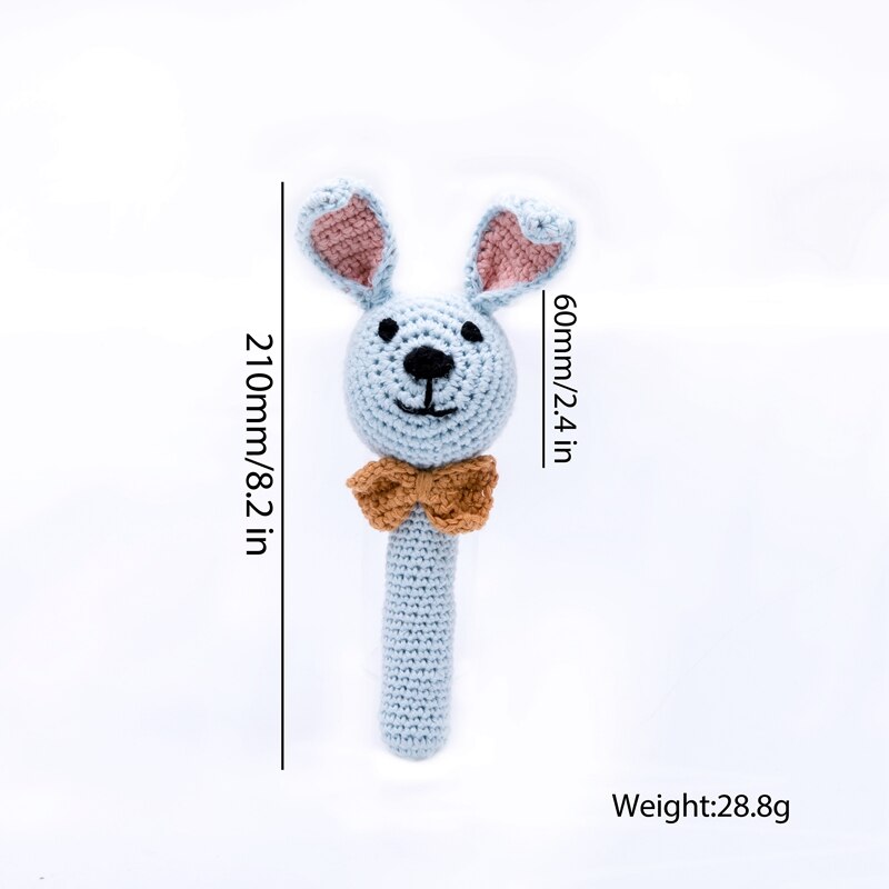 Animal Handheld Knitted Rattle