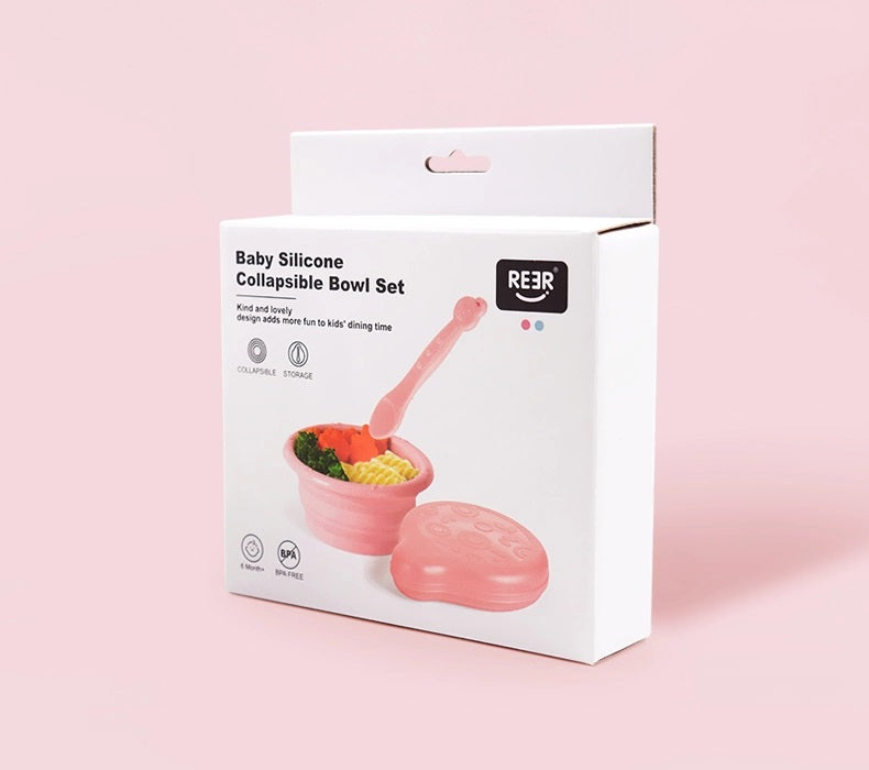 Collapsible Bowl with Spoon Set