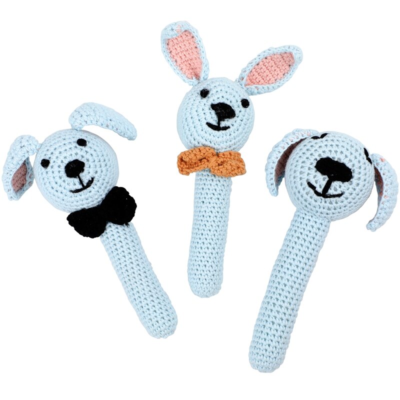 Animal Handheld Knitted Rattle