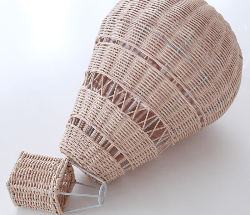 Handmade Rattan Hot Air Balloon with Light