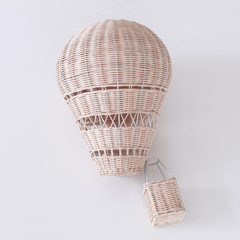 Handmade Rattan Hot Air Balloon with Light