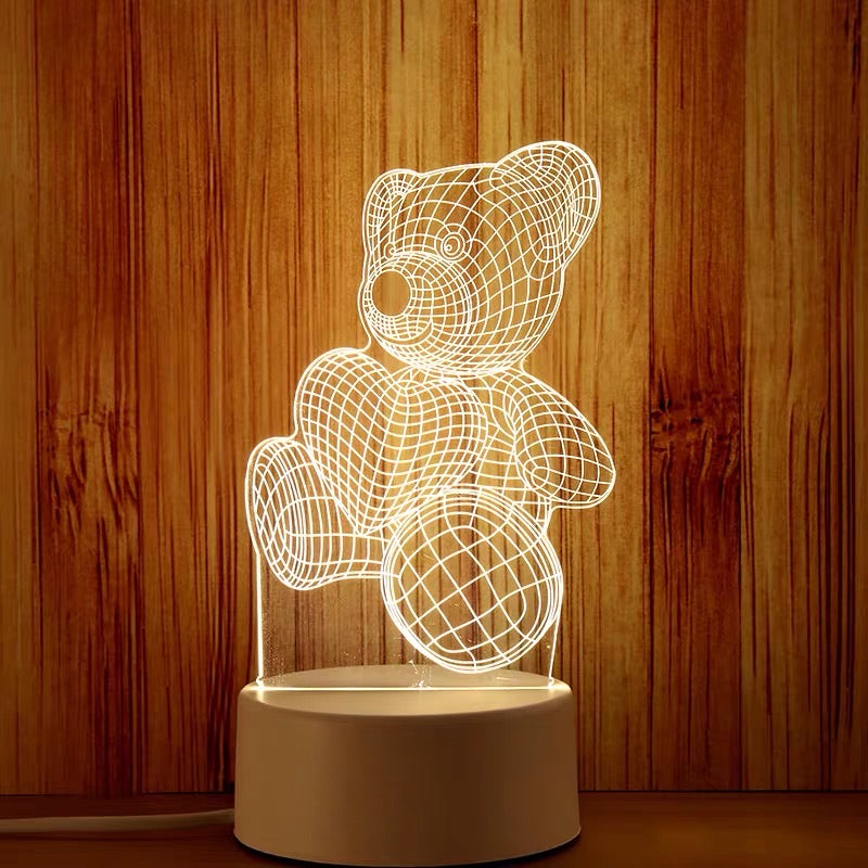 LED Night Light - 3D Bear