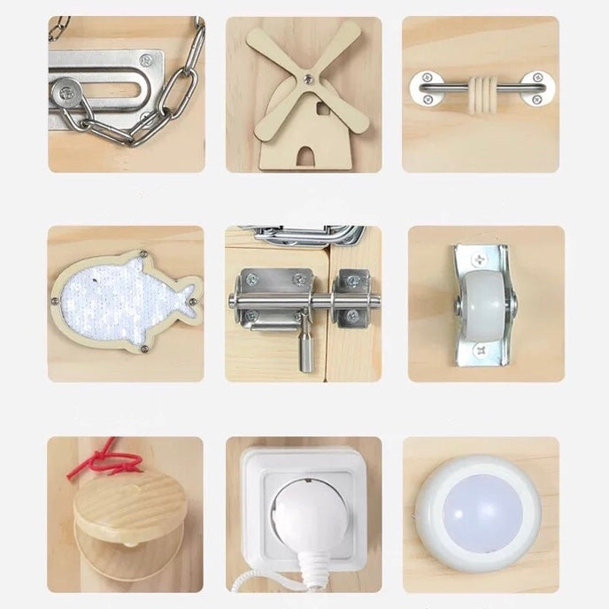 Montessori Wooden Baby Busyboard - 40 x 30cm