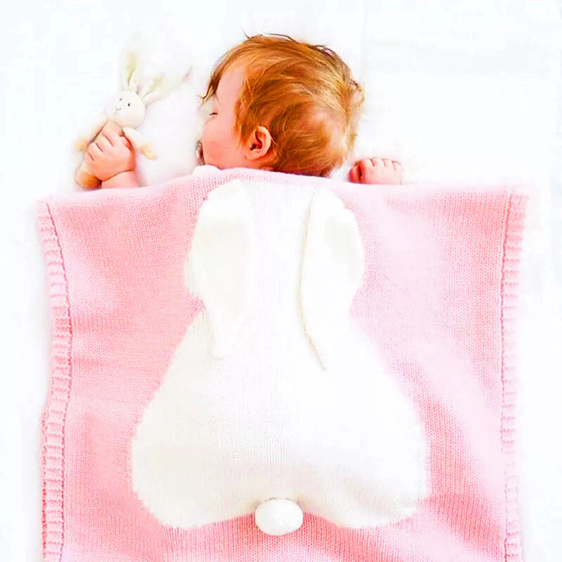 Rabbit Knitted Baby Blanket