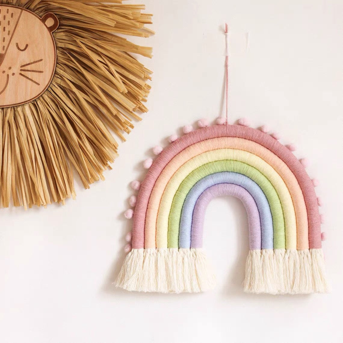 Pastel Crochet Rainbow - 20x24cm