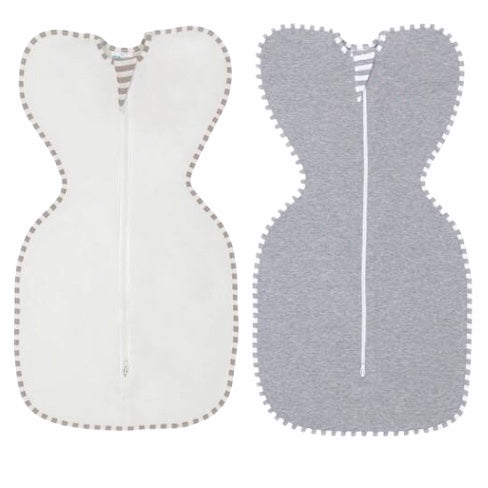 Baby Sleeping Swaddle - 2pcs set (White and Grey)