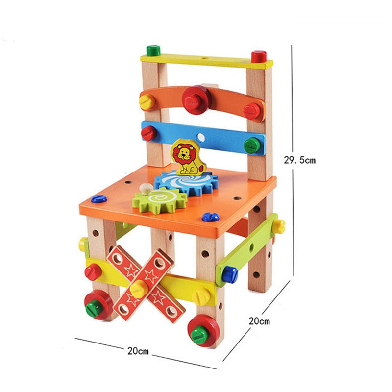 Children's Wooden Assembling Toys (Chair)
