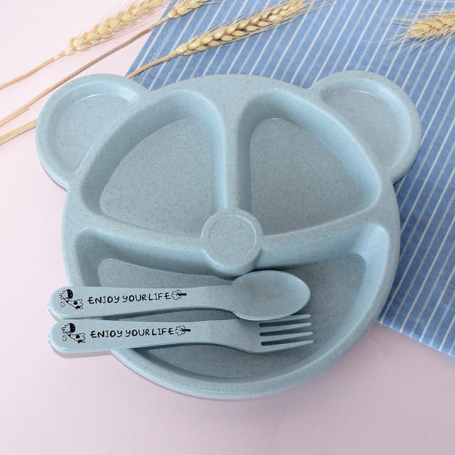 Baby Feeding Set - Cartoon Bear - Baby Castle Australia