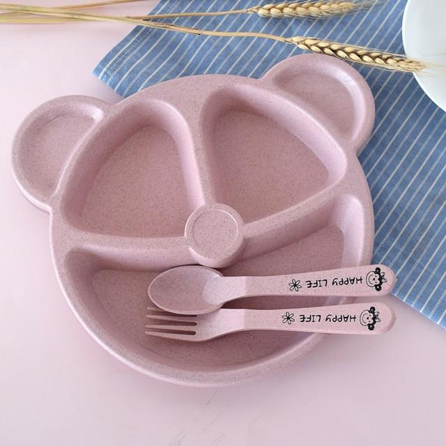 Baby Feeding Set - Cartoon Bear - Baby Castle Australia