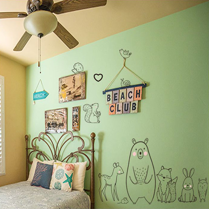 Nordic Cartoon Animal Wall Sticker