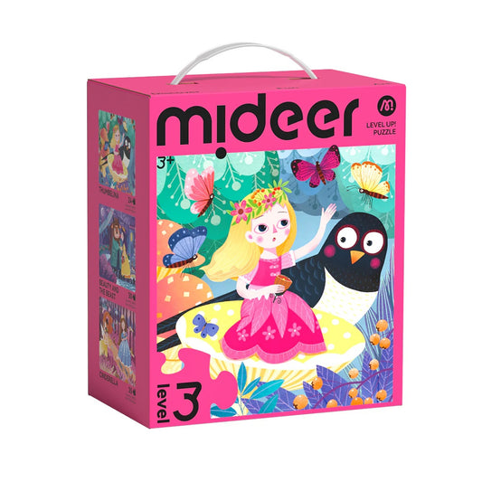 Mideer Level Up! Puzzles with Storage Bag - Level 3: Princesses