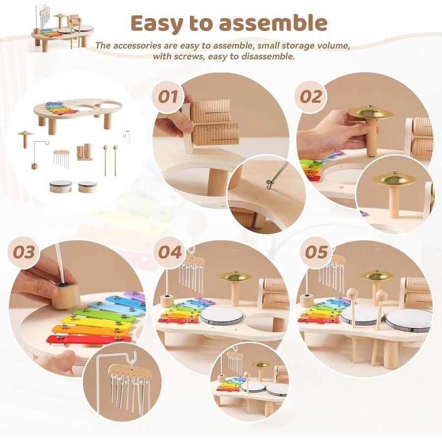 Wooden Montessori Musical Instruments Set