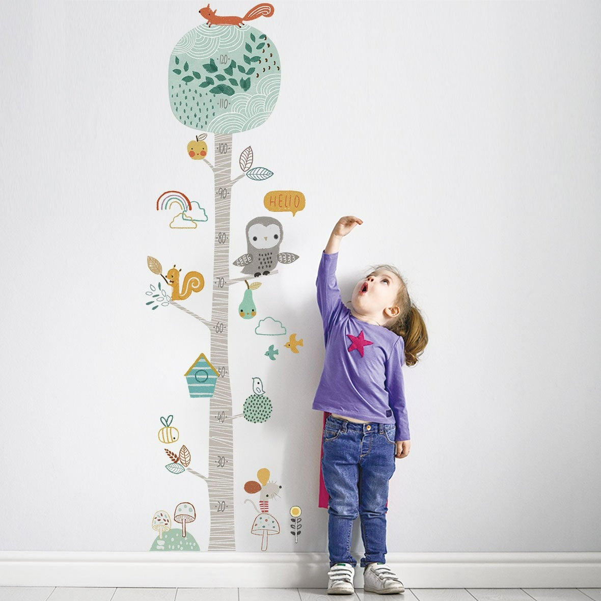 Forest Animals Height Wall Sticker