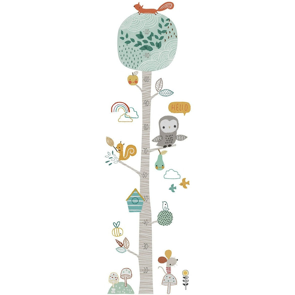 Forest Animals Height Wall Sticker