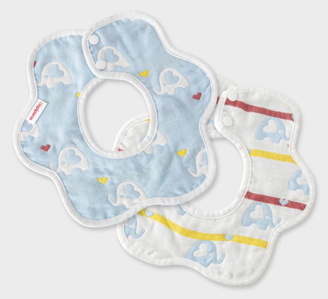 Hapipana 360 Rotational Cotton Baby Bib (4pcs)