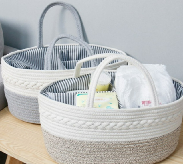 Cotton Multi-purpose Diaper Caddy