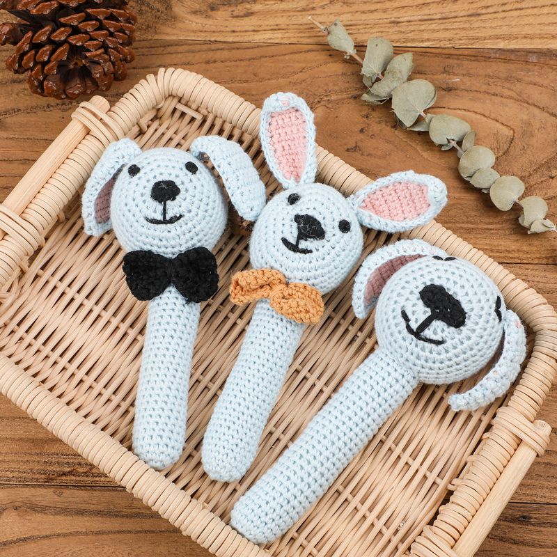 Animal Handheld Knitted Rattle