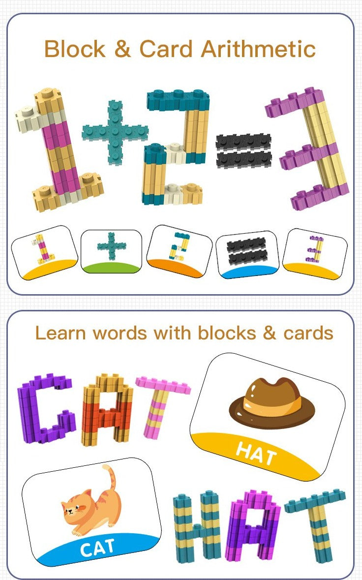Matching Game Box - Building Blocks and Cards Dual Mode