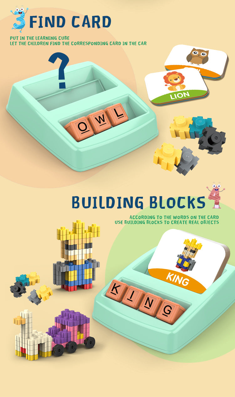 Matching Game Box - Building Blocks and Cards Dual Mode
