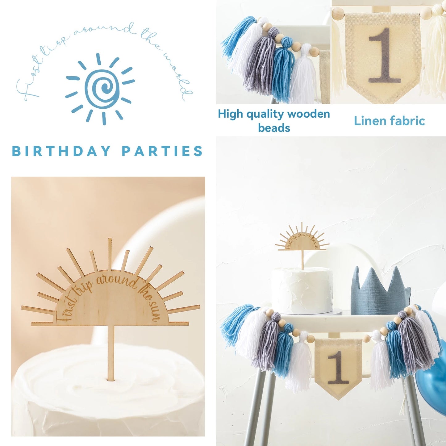 My First Birthday Party Decoration Set (3pcs)