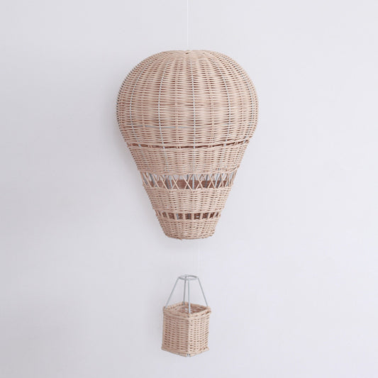 Handmade Rattan Hot Air Balloon with Light
