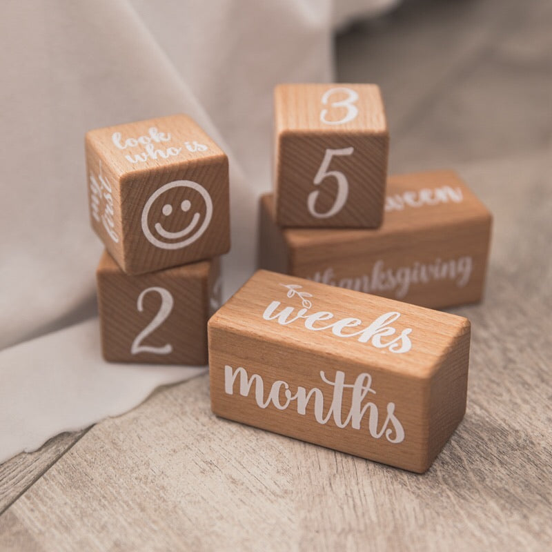 Baby Wooden Milestone Gift Set