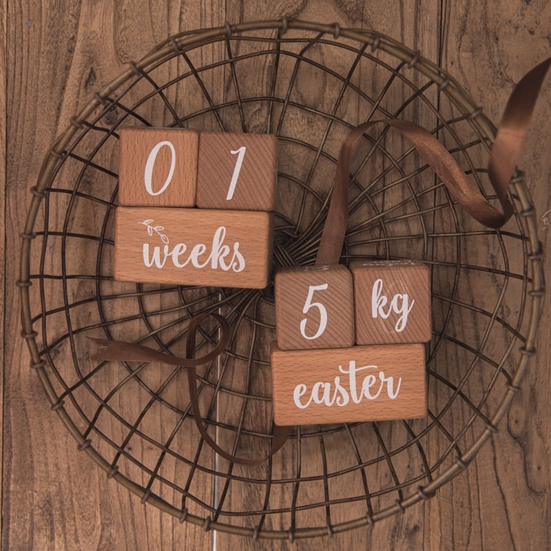 Baby Wooden Milestone Gift Set