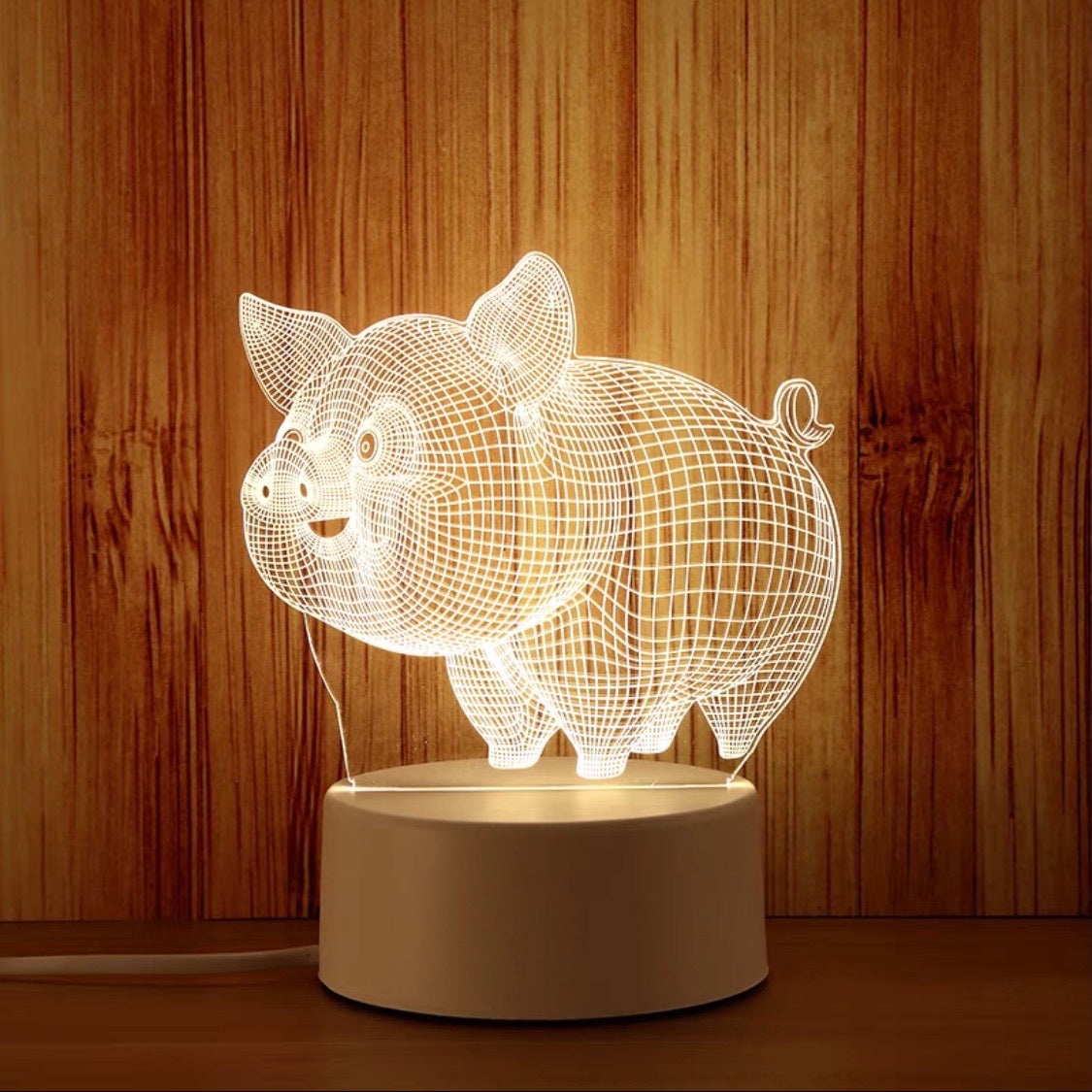 LED Night Light - 3D Piggy
