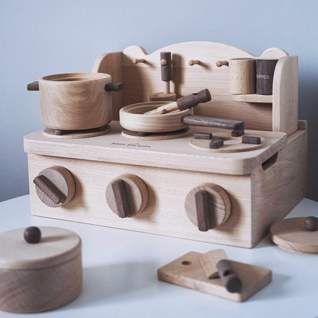 Wooden Toy Kitchen Playset