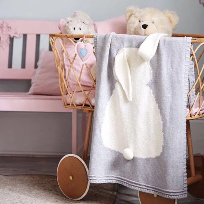 Rabbit Knitted Baby Blanket
