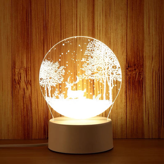 LED Night Light - Snow Reindeer