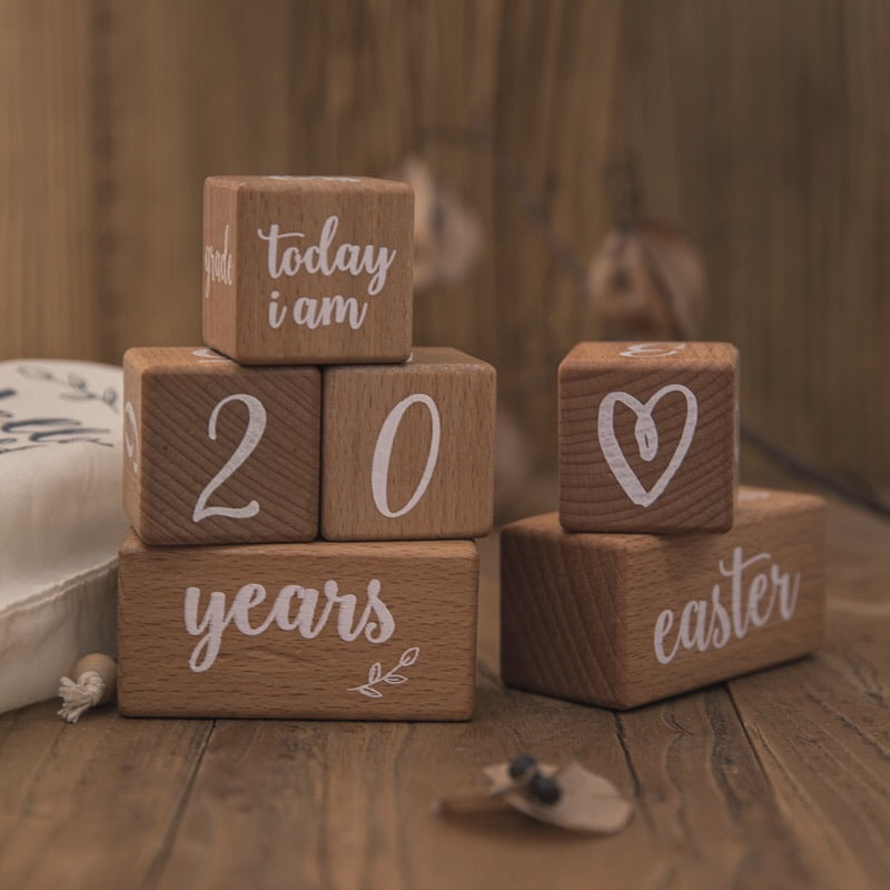 Baby Wooden Milestone Gift Set