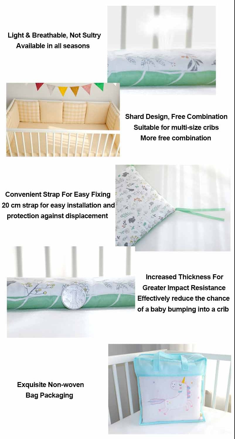 Baby Cot Bumper Cushion Set (6pcs)