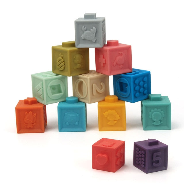 Silicone Learning Cubes (12pcs Set)