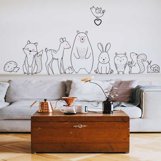 Nordic Cartoon Animal Wall Sticker